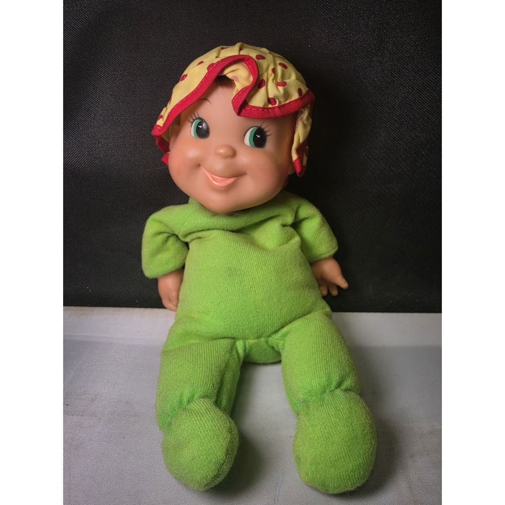 Vintage Hasbro Baby Beans DOTS Candy Beanie 1971 Doll Green with Hat